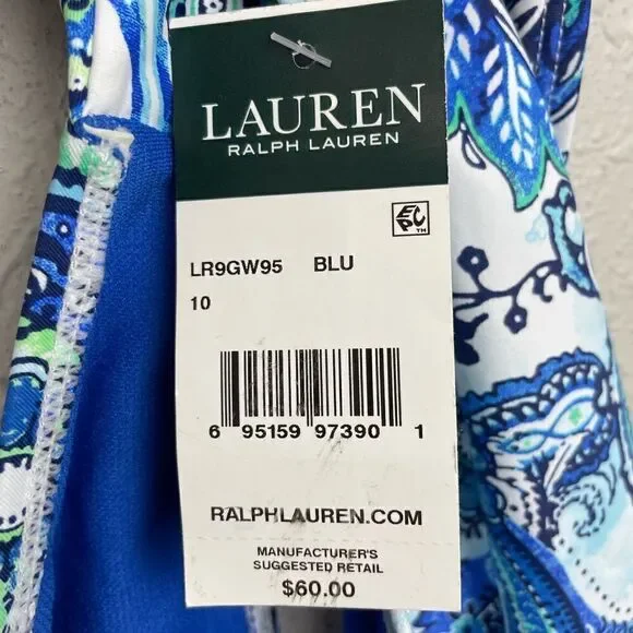 NWT Lauren Ralph Lauren Two-Piece Swimsuit Sizes 8 or 10